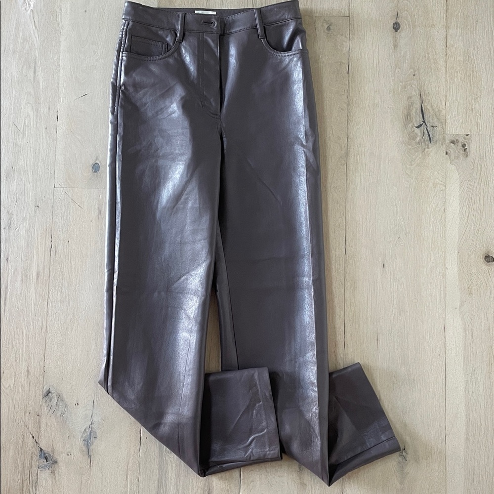 Aritzia Wilfred Melina High Rise Vegan Leather Y2K pants